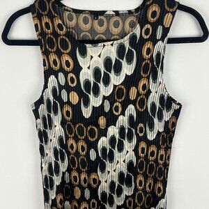 Unbranded Top Blouse Camisole Size S Multicolor Sleeveless Round Neck Polyester